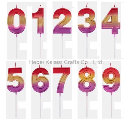 Colorful Gradient Birthday Number Candles