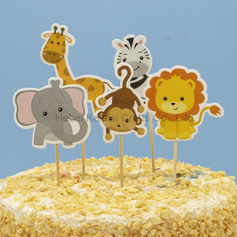 Forest animals theme cake decorating set