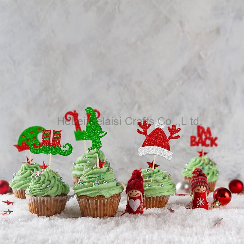 24Pcs Christmas Gender Reveal Cupcke Topper