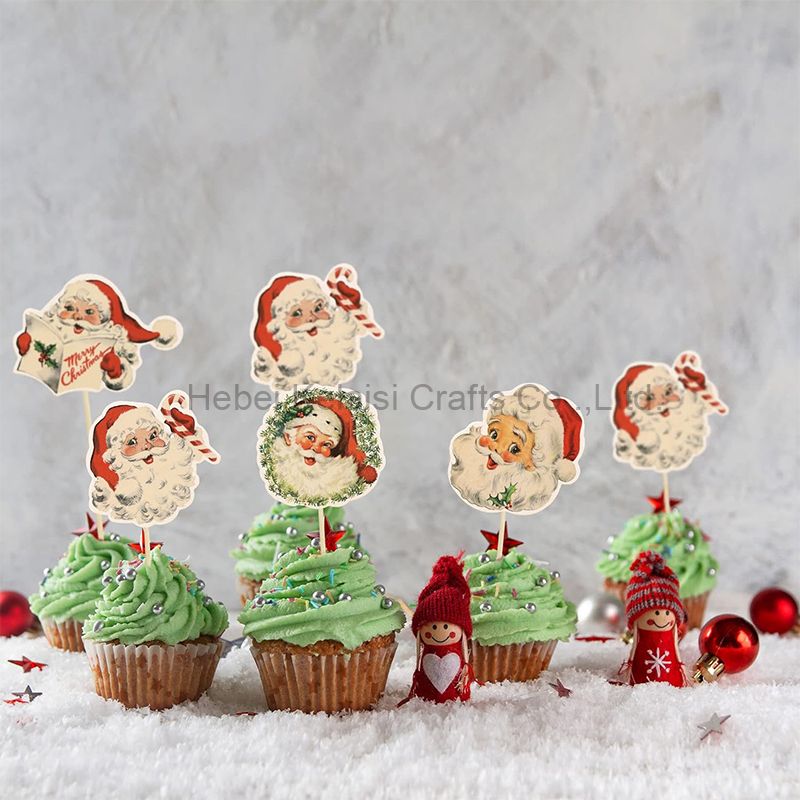 36Pcs Merry Christmas Cupcake Toppers