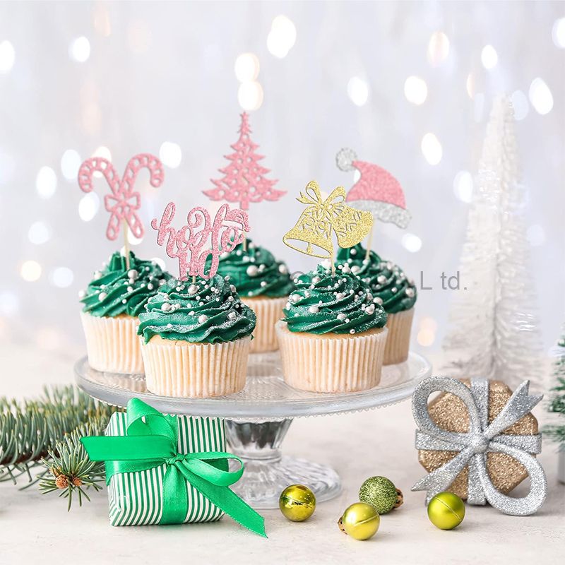 Christmas Snowflake Cupcake Decorations Toppers