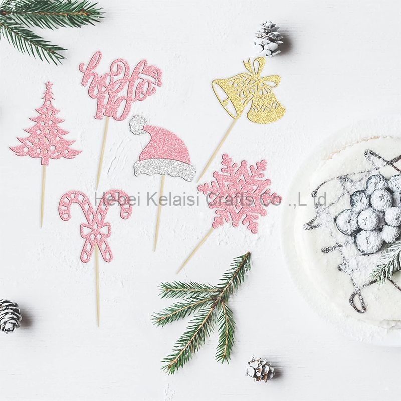 Christmas Snowflake Cupcake Decorations Toppers