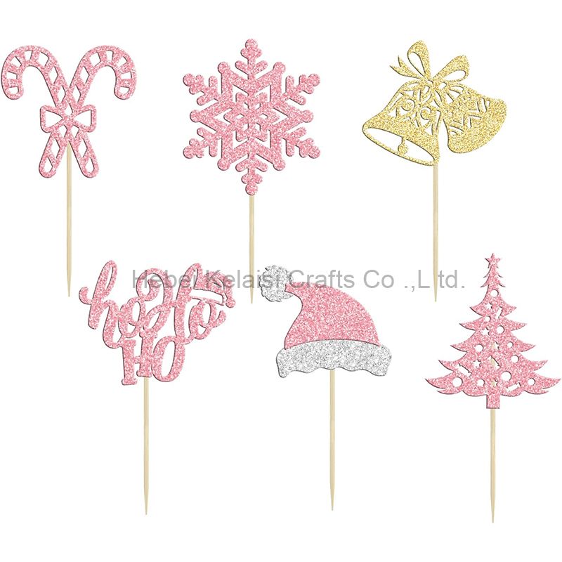 Christmas Snowflake Cupcake Decorations Toppers