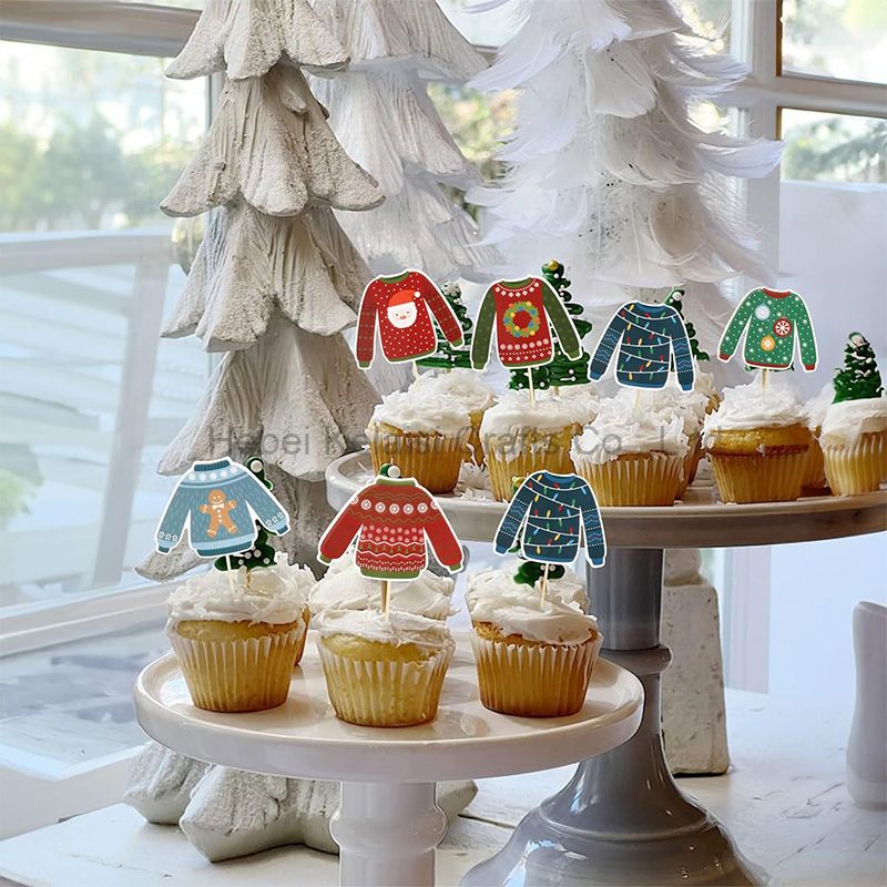 Ugly Sweater Cupcake Toppers